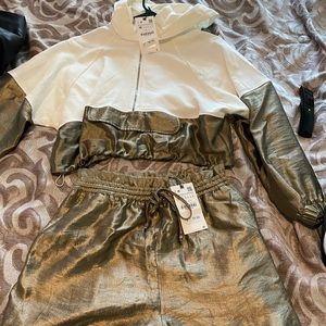 Zara Hooded crop top and shorts